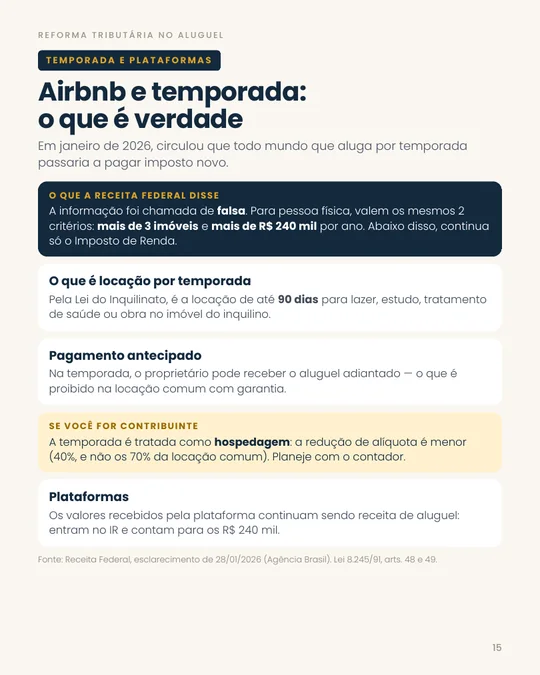 P&aacute;gina do guia sobre Airbnb e aluguel por temporada